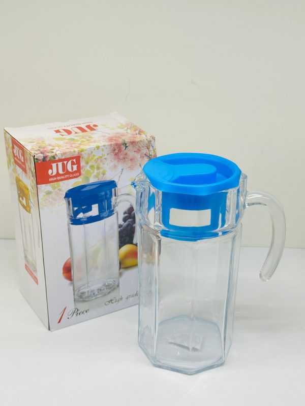 Color-Lid Hexagon Glass Jug - Image 3