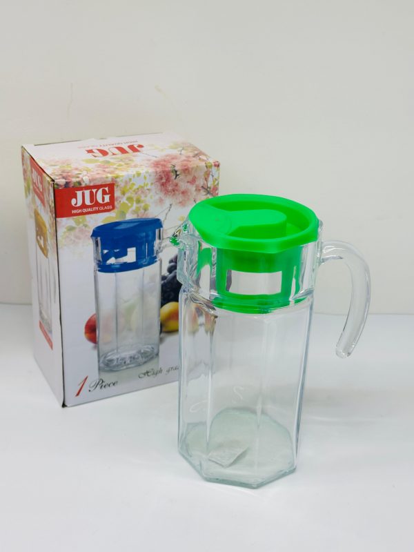 Color-Lid Hexagon Glass Jug - Image 2