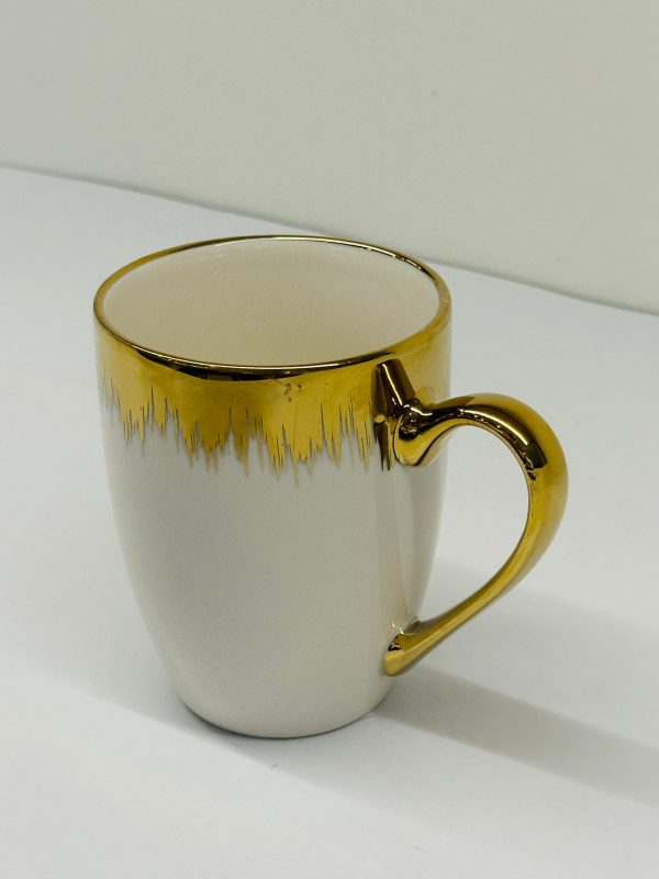 Luxury Ceramic Mug with Gold Finish - Image 2