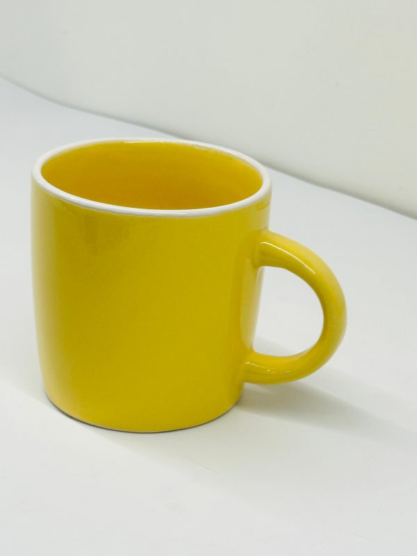Vibrant Yellow Ceramic Coffee Mug - Image 2