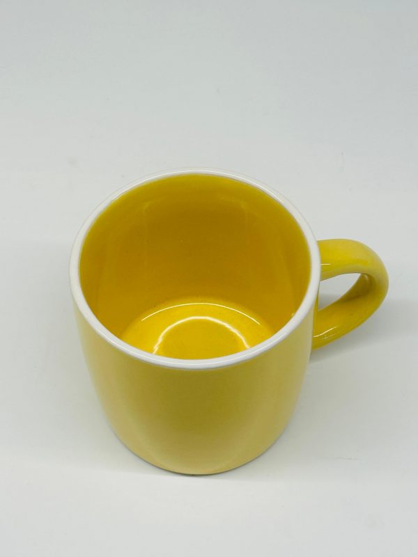 Vibrant Yellow Ceramic Coffee Mug - Image 3
