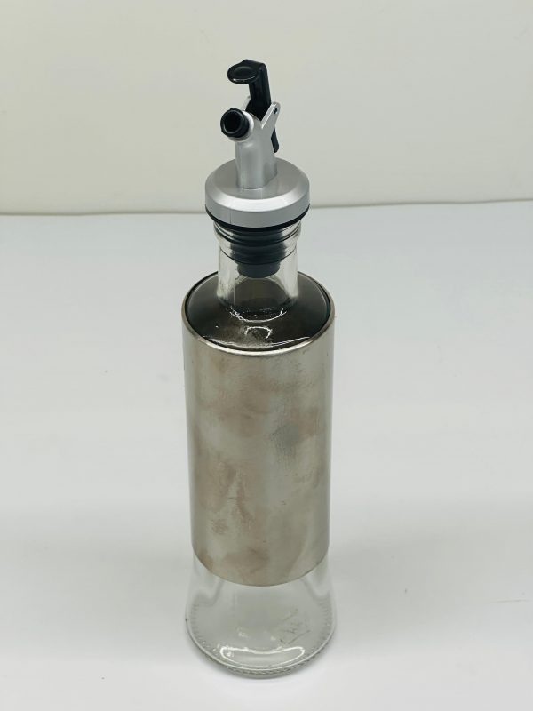 Stainless Steel Glass Oil Control Dispenser Bottle – 300ml - Image 2