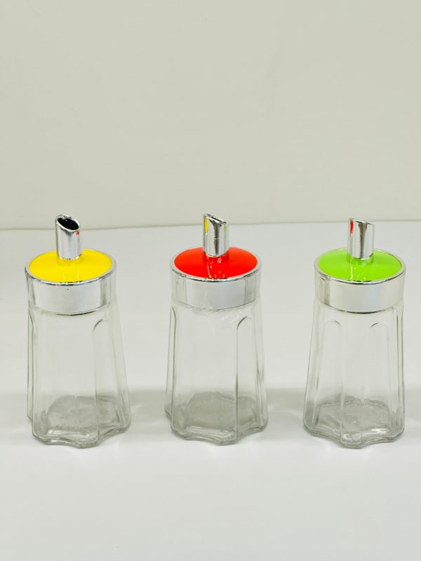 Colorful Glass Oil/Vinegar Pour Bottles