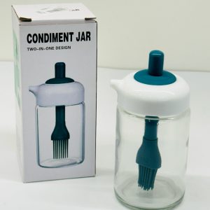 2-in-1 Condiment Jar with Silicone Brush
