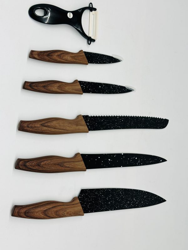 EREASTHQS 6-Piece Premium Knife Set – Black Blade Edition - Image 2