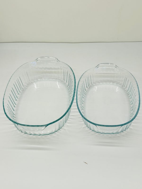 2 PCS Oval Heat Resistant Glass Casserole Set - Image 3