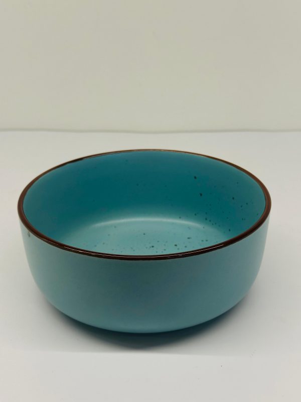 Rustic Matte Blue Ceramic Bowl