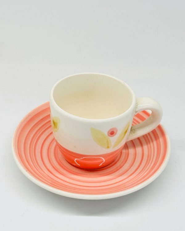 Multicolor Ceramic Espresso Cup & Saucer - Image 5