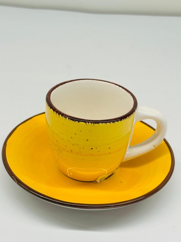 Multicolor Ceramic Espresso Cup & Saucer - Image 3