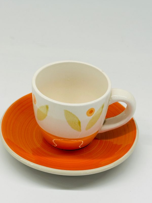 Multicolor Ceramic Espresso Cup & Saucer - Image 2