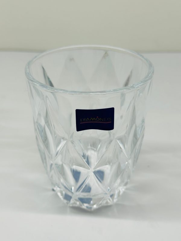 Diamonds Cut Crystal Glass Tumbler
