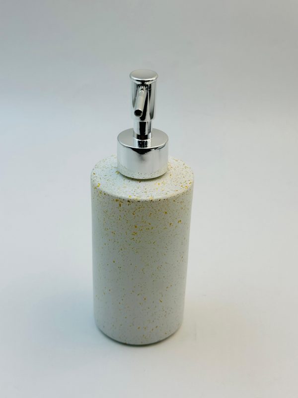 Ceramic Speckled Soap Dispenser with Chrome Pump