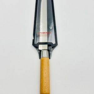 YODJP Serrated Kitchen Knife with Wooden Handle