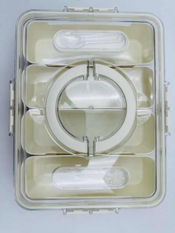4-Compartment Long Section Storage Box