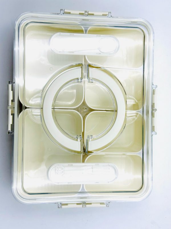 Multi-Compartment Food Storage Tray – 6 Section Organizer