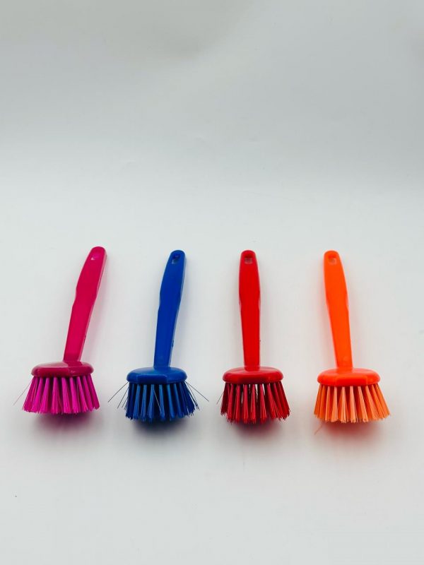 Heavy-Duty Round Head Dish Scrub Brush (Assorted Colors)