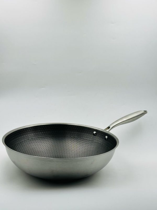 Stainless Steel Honeycomb Wok 34CM