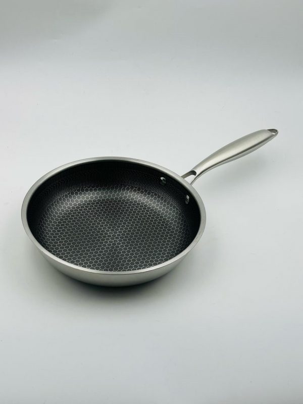 24cm Stainless Steel Honeycomb Non-Stick Frying Pan - Image 2