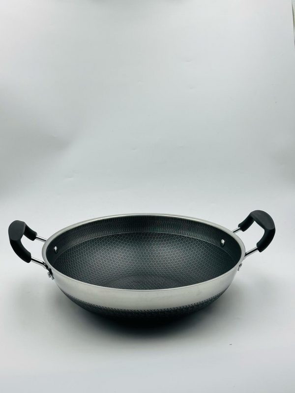 Stainless Steel Non-Stick Wok with Dual Handles 34CM