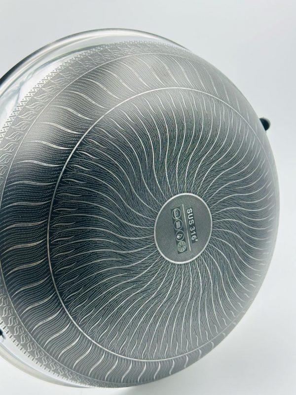 Stainless Steel Non-Stick Wok with Dual Handles 34CM - Image 3