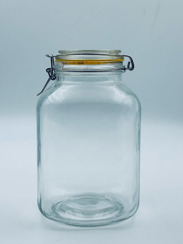 Large Airtight Glass Storage Jar with Clip-Top Lid 3000ML