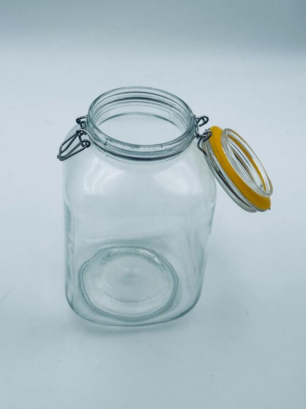 Large Airtight Glass Storage Jar with Clip-Top Lid 3000ML - Image 2