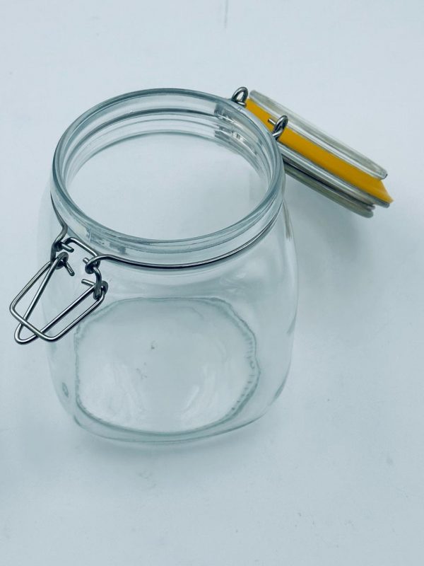 Airtight Glass Storage Jar with Clamp Lid 1000ML - Image 2