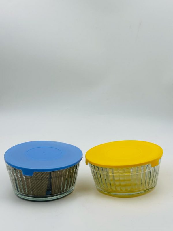 Red Cherry 5-Piece Glass Bowl Set with Lids