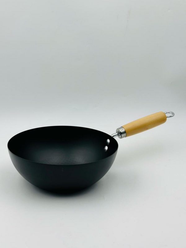 Mini Wok Pan with Wooden Handle 22CM