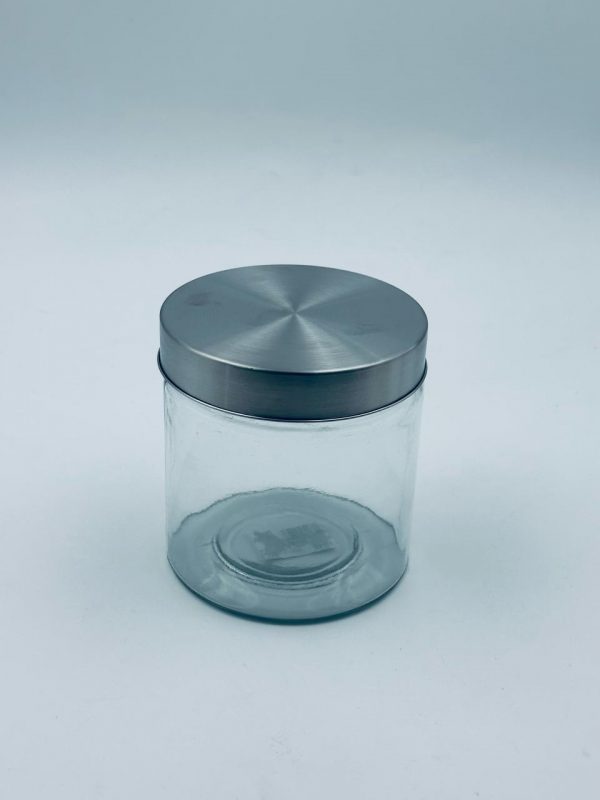Glass Storage Jar with Silver Screw Lid - Image 2