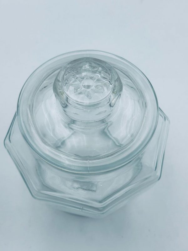 Large Clear Glass Storage Jar with Lid - Image 2