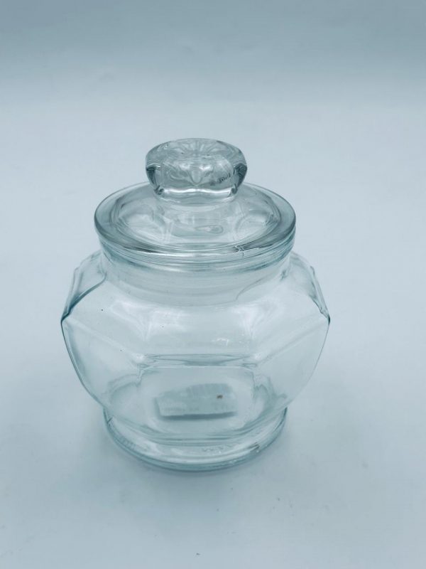 Medium Clear Glass Storage Jar with Lid - Image 2