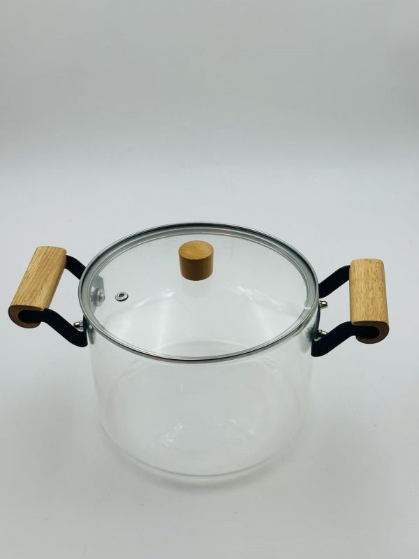 High Borosilicate Glass Cooking Pot – 4.5L - Image 2