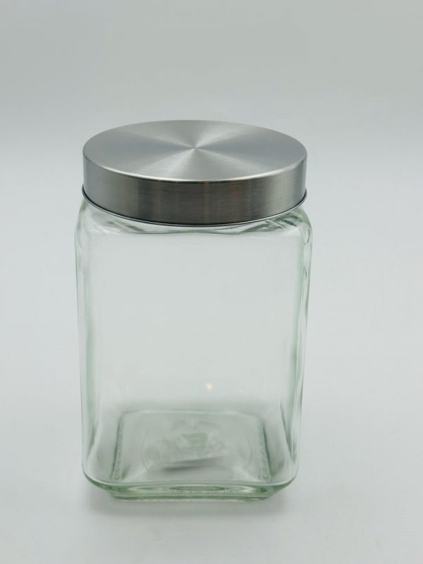 Square Glass Storage Jar 1800ML
