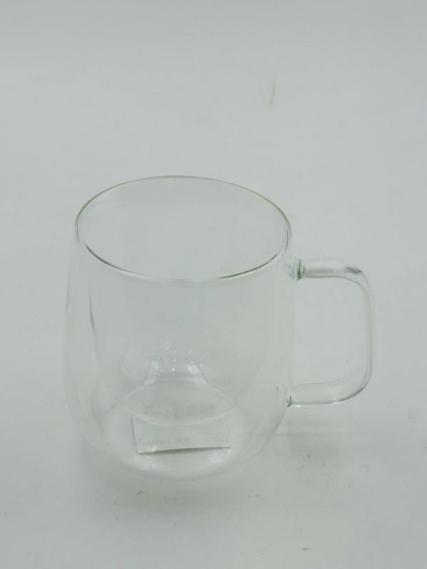Double Wall Glass Coffee Mug with Handle