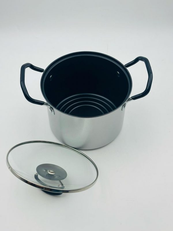 Premium Aluminium Cooking Pot with Glass Lid - Image 2
