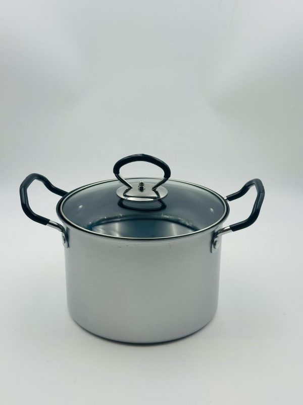 Premium Aluminum Cooking Pot with Glass Lid
