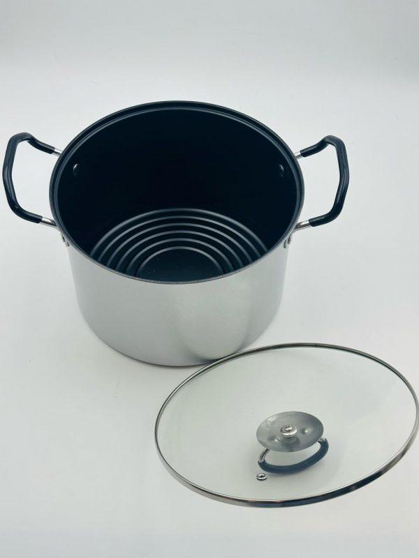 Aluminum Cooking Pot with Glass Lid - Image 2