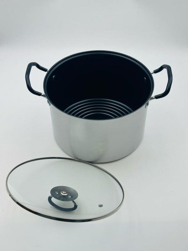 Aluminium Cooking Pot with Glass Lid - Image 2
