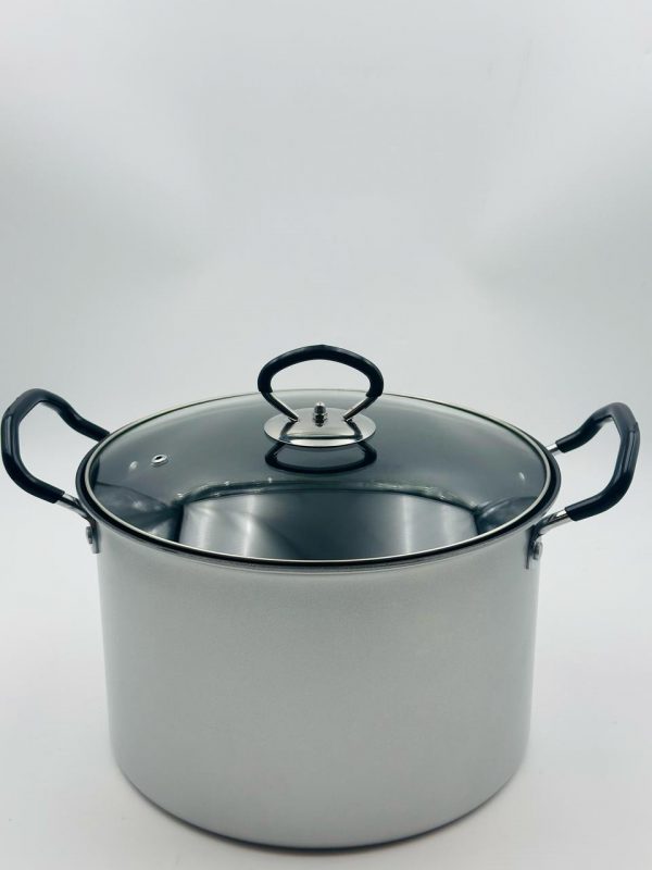 Aluminium Cooking Pot with Glass Lid