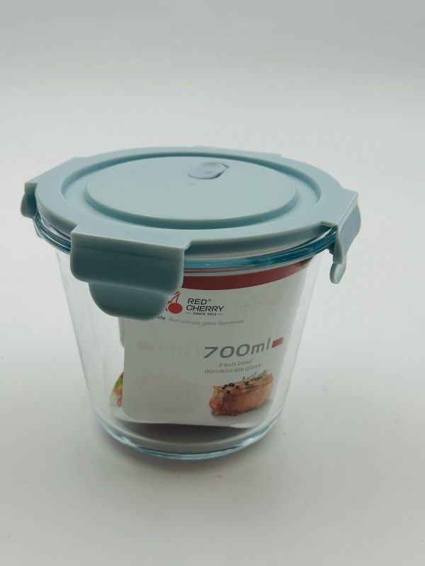Red Cherry Borosilicate Glass Bowl (700ml) - Image 2
