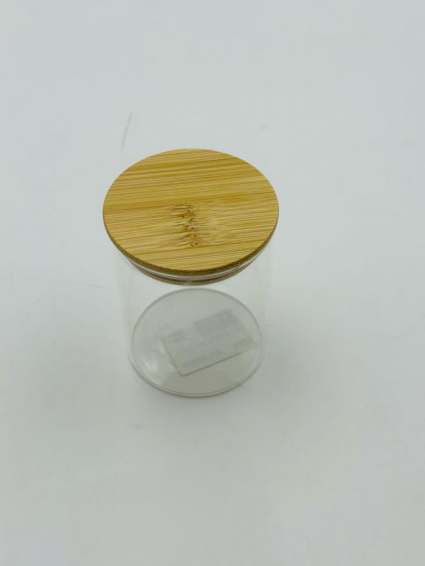 Glass Storage Jar with Bamboo Lid (Small) - Image 2