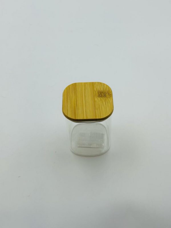 Glass Storage Jar with Bamboo Lid (Small) - Image 2