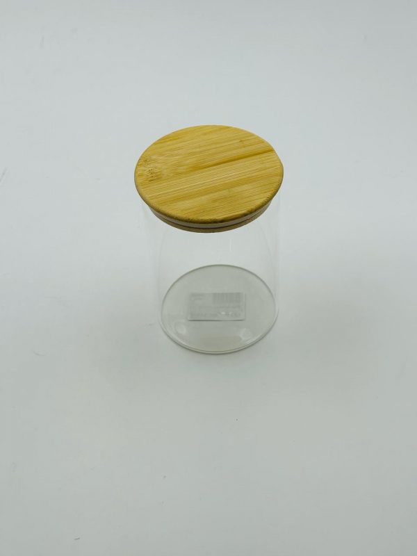 Glass Storage Jar with Bamboo Lid (Medium)