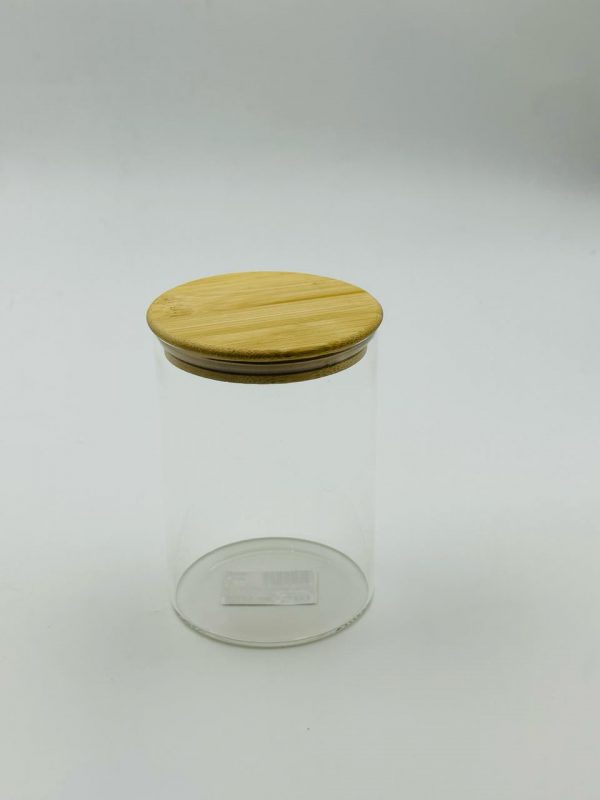 Glass Storage Jar with Bamboo Lid (Medium) - Image 2