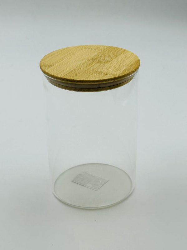 Airtight Glass Storage Jar with Bamboo Lid (Large)