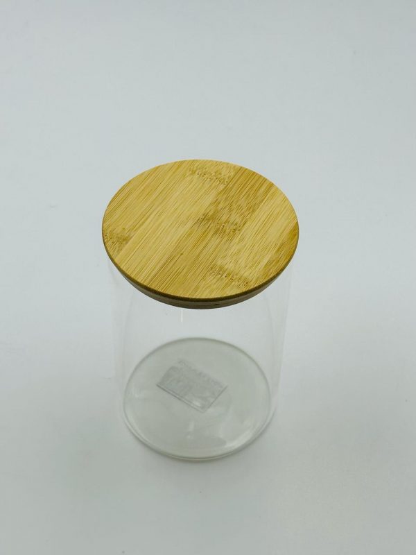 Airtight Glass Storage Jar with Bamboo Lid (Large) - Image 2