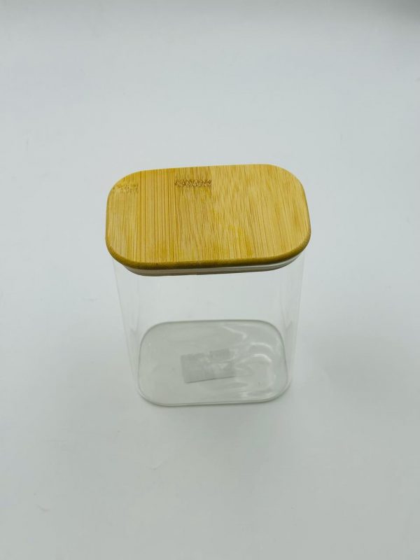 Large Glass Storage Jar with Bamboo Lid - Image 2