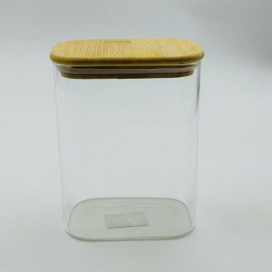Large Glass Storage Jar with Bamboo Lid