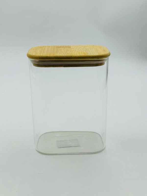 Large Glass Storage Jar with Bamboo Lid